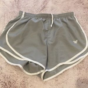 Gray workout shorts